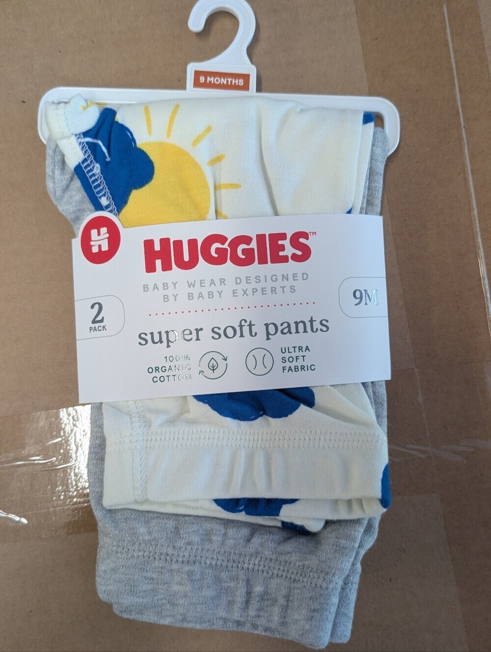 Huggies 2 Pack 9 Months Super Soft Pants, Unisex, NEW